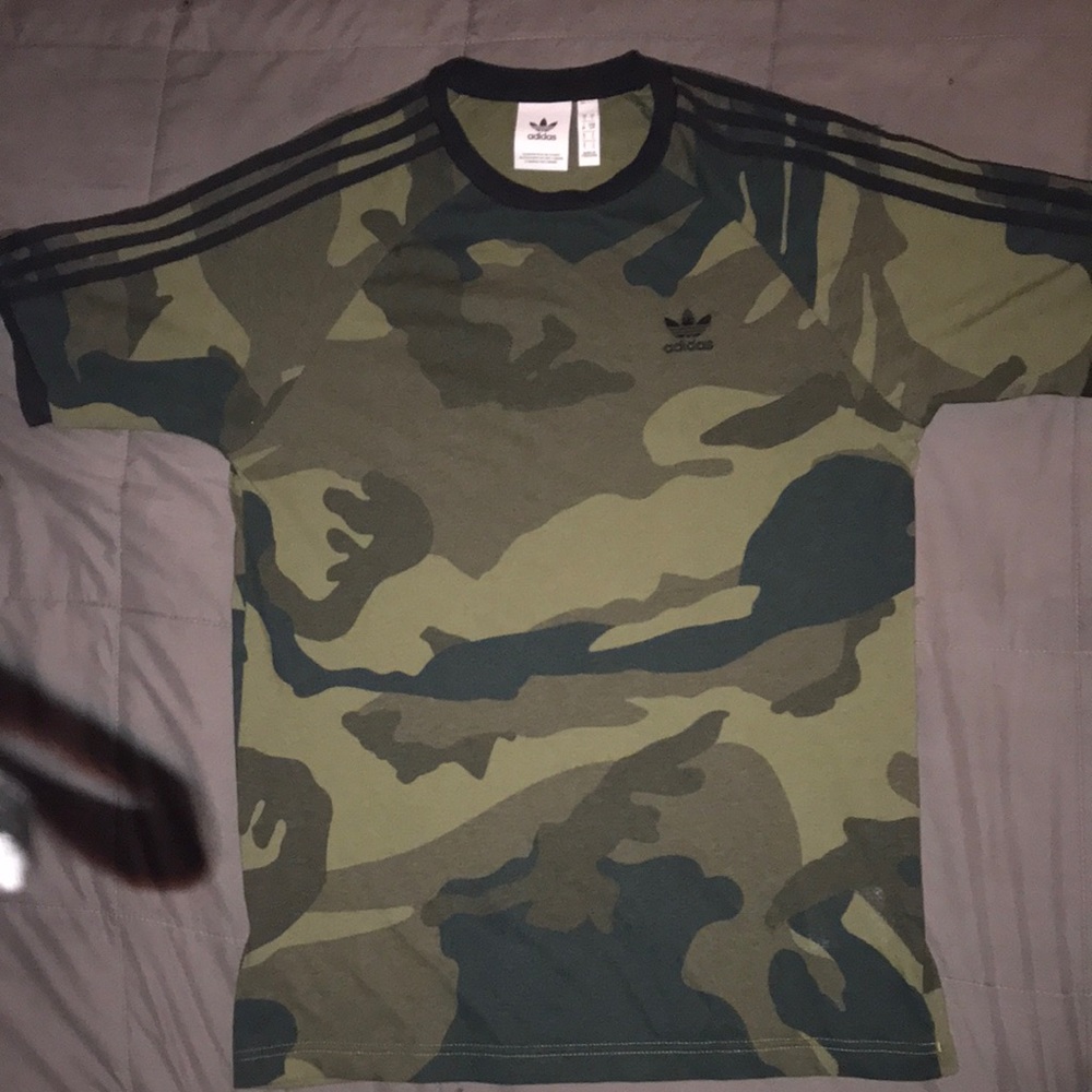 Army fatigue Adidas shirt
